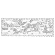 Heritage Lace Sleigh Ride White Table Runner 14" X 40"
