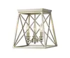 Z-Lite 447F11 Trestle 3 Light 11"W Semi-Flush Ceiling Fixture - Silver