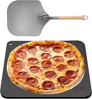 Hans Grill Pizza Steel PRO by | XL (1/4 Thick) Square Conductive Metal Baking Sheet for Cooking Pizzas in Oven and BBQ | Bake and Grill Bread and Calzone