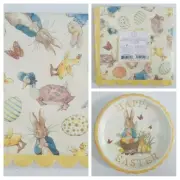 PETER RABBIT Plates, Napkins 2 Piece Set Easter Spring NEW