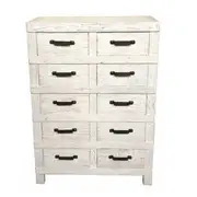 MF Industrial Iron 10 Drawer Chest