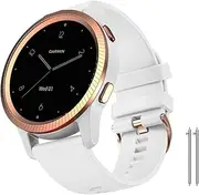 HKIDKK For Venu 3S Band/Vivoactive 4S Band/Vivomove 3S Band, 18mm Soft Silicone Replacement Strap For Garmin Vivoactive 4S (40mm)/ Venu 2S