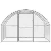 Outdoor Chicken Coop Hen House Pet Cage Chicken Run Galvanised Steel 3x2x2m