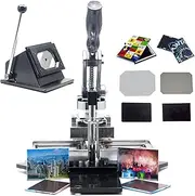 90x65mm Fridge Magnet Badge Maker Kit, Professional Metal Magnet Making Machine Badge with Paper Cutter & 100pcs Component, for DIY Picture Badge Crafts, Gift Button