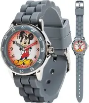 Disney Kids' MK1242 Mickey Mouse Analog Display Analog Quartz Grey Watch