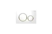 Geberit Sigma 20 Flush Plate White with Gold Trim 115.882.KK.1