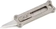 ILEAF Titanium Alloy Daily Mini Pocket Utility Knife with Replaceable Blades, Ultra Compact and Lightweight