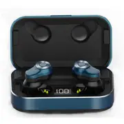 A6 bluetooth 5.0 Wireless Stereo Earphone LED Display TWS Sports Headphone Waterproof DSP Noise Reduction for Xiaomi Huawei BLUE COLOR