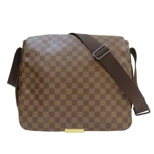 【二手名牌BRAND OFF】LOUIS VUITTON LV 路易威登 棕色 棋盤格帆布 Bastille 肩背包 郵差包 金扣 N45258