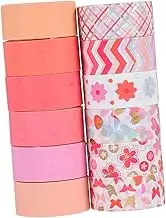 DOITOOL 12 Rolls Practical Tape for Scrapbooking Journaling and Crafts Beautiful Designs Tapes for Holiday Packing Art Journaling