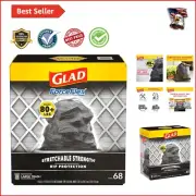 Heavy-Duty 30 Gallon Black Trash Bags - ForceFlex Technology, 68 Bags per Pack