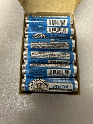 Newman’s Own Organics Peppermints Box Of 12 Rolls Retired