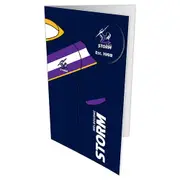 Melbourne Storm NRL Greeting Card with Badge Birthday Christmas Mothers day Fathers Day