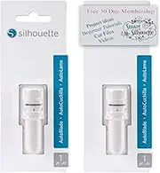 Silhouette Autoblade Replacement for Cameo 3 and Portrait 2 (2 Pack) with 30 Day Subscription to Smart Silhouette