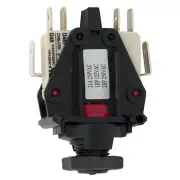 Air Switch, Herga, DPDT, 20A, thd, latch