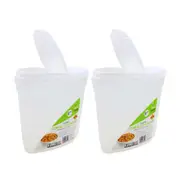 2x Plastic Cereal Container 5L Large Dry Food Rice Dispenser Breakfast Storage