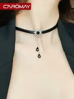 復古黑色頸鏈項圈女CHOKER短款鎖骨項鏈韓國網紅CHIC頸帶脖子飾品