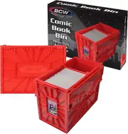 Short Comic Book Bin | Holds 150 Comics | Stackable Plastic Storage