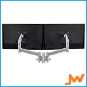 Atdec Dual 690mm Dynamic Monitor Arms F Clamp - Silver