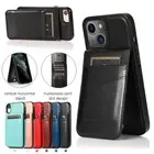 Slim Leather Case Flip Card Back Cover for iPhone 16e/16/15/14/13/12/11 XR SE 8