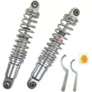 DS 13" Ride-Height Adjustable Shocks Heavy Duty Chrome Harley FLH/FLT 99-23