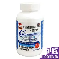 在飛比找PChome24h購物優惠-得意人生 新葡萄糖胺+Ⅱ型膠原蛋白 100錠/瓶