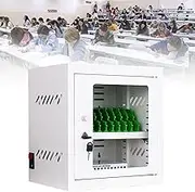 Mobile Phone Charging Station Safe, Mobile Phone Locker with Universal Wheels, with Overvoltage, Overcurrent, Short Circuit Protection and Other Functions(12slots)