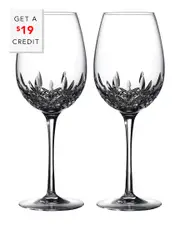 Waterford Lismore Essence Goblet 19oz Set Of 2 with $19 Credit
