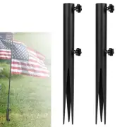 2PCS Flag Spike Ground Stake for Flag Pole, Feather Flag Stake Base Heavy Dut.