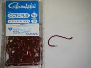 GAMAKATSU OCTOPUS RED FISHING HOOKS 100 PK SIZE 5/0 STOCK #02315-100 RED
