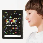 DIY Rainbow Scratch Art Paper For Kids Doodling and Drawing and Fun Fast P2U0