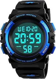 [cofuo] Kids Digital Sport Watch, Boys Girls Waterproof Sports Outdoor Watches Children Casual Electronic Analog Quartz Wrist Watches with Alarm Stopwatch