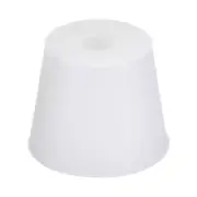 Silicone Rubber Tapered Plug 28mm to 37mm w Hole White