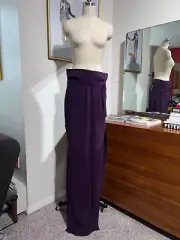 1200$ ANN DEMEULEMEESTER MAXI SKIRT SLIT SIZE 38 PURPLE