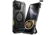 For Iphone 16 Pro 6.3 Ub Grip Heavy Duty Rugged Magnetic Phone Case With Stand & Compatible With Magsafe