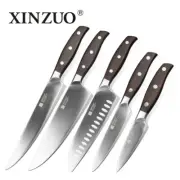 Stainless Steel Knife Set Chef Cleaver Utility Bread Paring Santoku Knives Slice