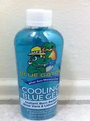 ALOE GATOR BLUE COOLING GEL AFTER SUN MOISTURIZER BURN RELIEF!