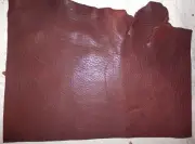 11"x18.5" Heavy Duty Dark Brown Buffalo Leather Scrap avg 1.8mm thick #1695