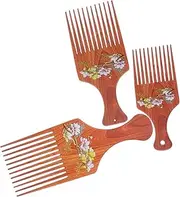 HAPINARY China Style Retro Hair Comb Set 3 Sizes Scalp Massage Comb Hair Styling Tool for Home Salon