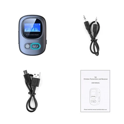Bluetooth 5.3 USB Wireless Transmitter Receiver Audio Adapter 3.5mm Aux IN/OUT