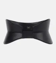 [Alaia] Alaïa Flex wide leather belt Inch 29.5 black
