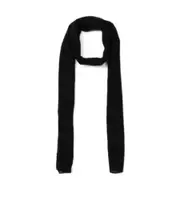 Logo label rectangular scarf One size Black
