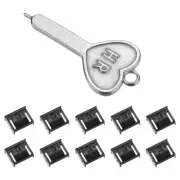 10pcs Port Blocker Locking USB Port/Dust PC Blocker with Coded Key,Black