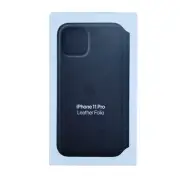 Apple Leather Folio Case for iPhone 11 Pro Natural Leather Black New MX062FE/A