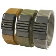 TUSHI 120cm Nylon Hard Tactical Belt for Men Metal Automatic Buckle Belt Military Belt for Outdoor Sports