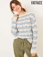 FatFace Natural Edith Texture Stripe Knitted Jumper (E82209) | $129