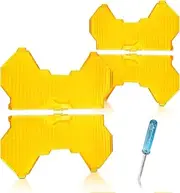 maXpeedingrods 5 Inch White Light Covers 4PCS Off-Road Light Cover Amber Flood Beam Swappable Offroad Lights Cap PC Protective Lens for 5" Square Auxiliary Driving LED Lights