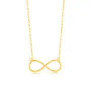 Sterling Silver Gold Plated Infinity Pendant On 40+5cm Chain