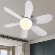 Ceiling Fan LED Lamp E27 Socket Fan Light Large Remote with Extender (White)