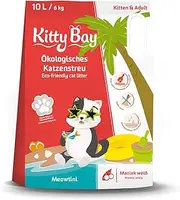 KittyBay - Meowtini - ECO cat Litter clumping and dust-Free, Cassava White, 10 litres